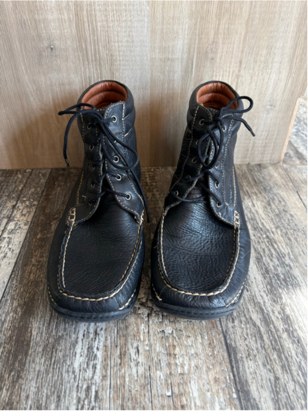 Hush Puppies Lincoln Leather Lace-Up Ankle Boots Men’s Size 9 - Picture 4 of 8